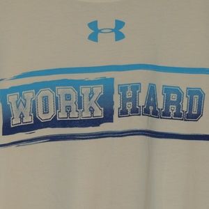 Under Armour Mens 4XL White Work Hard T Shirt